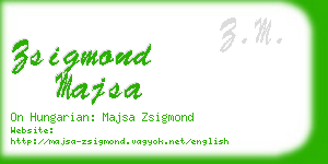 zsigmond majsa business card